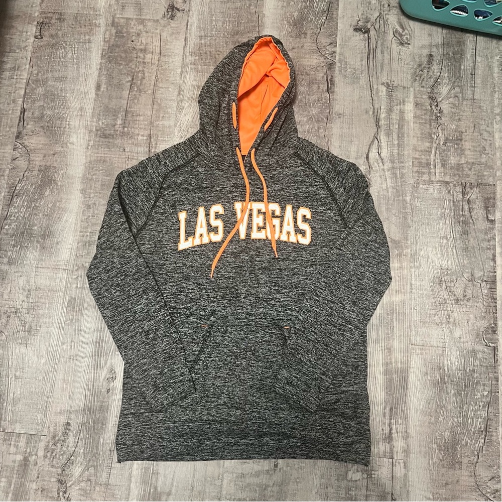 Gray and Orange Las Vegas Hoodie